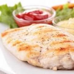 How many calories in boiled chicken breast